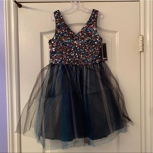 NEW Un Deux Trois Sequin Tulle Dress with tags
